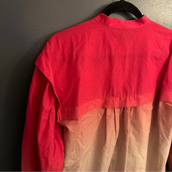 BCBGMAXAZRIA Gradient Pink to Cream Women's Button Down | Size Small - Picture 5 of 9